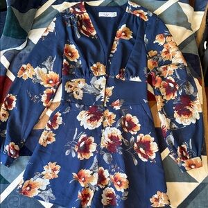 Ali & Jay long sleeve floral romper